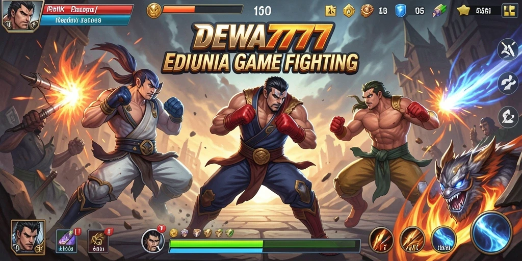 Screenshot gameplay DEWA777 menampilkan pertarungan yang intens dan aksi cepat.