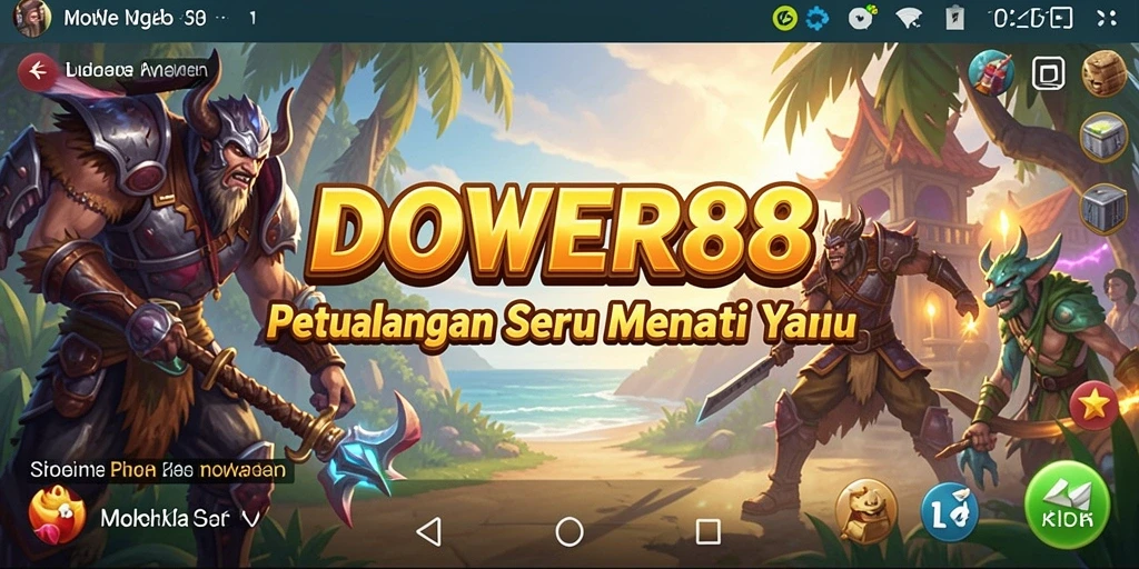 Tampilan gameplay DOWER88 yang menakjubkan saat menjelajahi dunia petualangan.