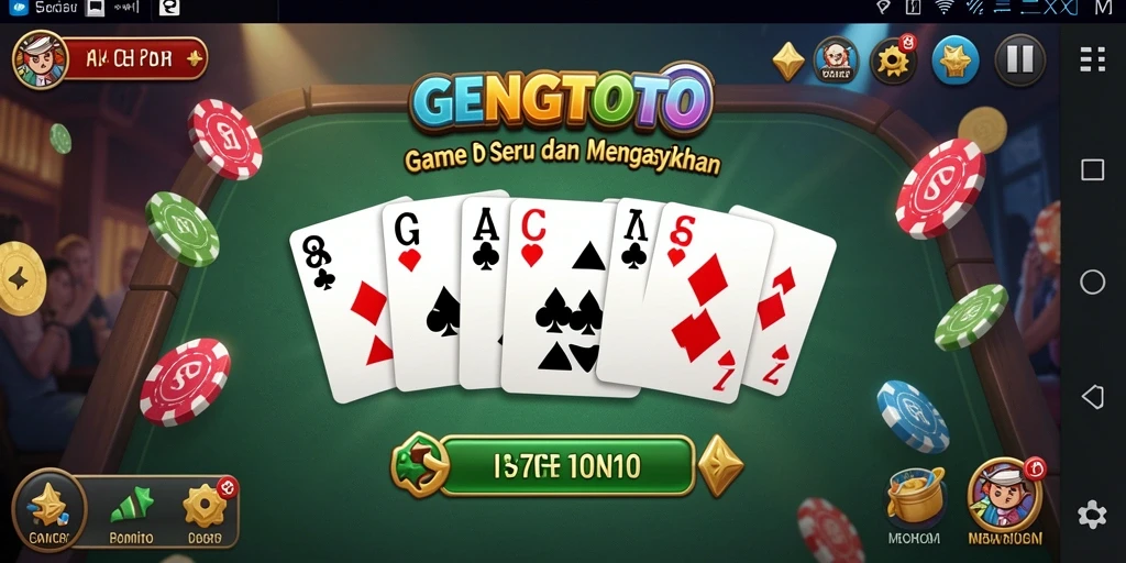 Tampilan aksi seru dalam permainan Domino GENGTOTO.