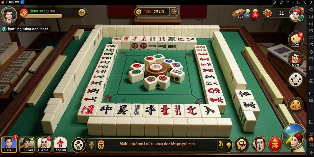 Tampilan gameplay IDN789 menampilkan keseruan permainan Mahjong yang mendebarkan.