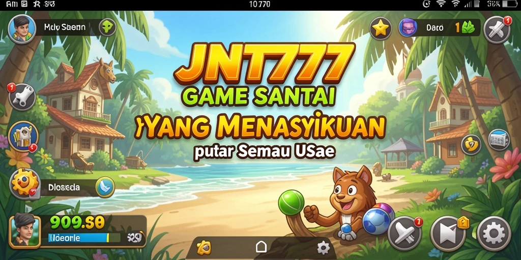 Tampilan gameplay JNT777 yang penuh warna dan mengasyikkan.