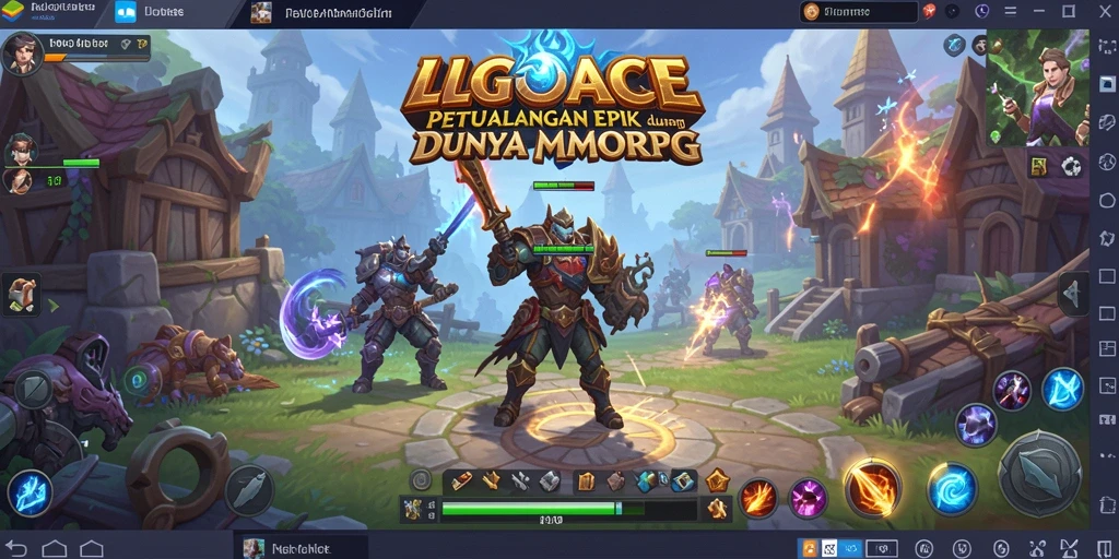 Tangkapan layar gameplay LGOACE dengan aksi pertempuran epik.