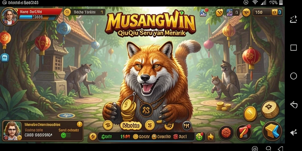 Tampilan gameplay seru dari MUSANGWIN saat bermain QiuQiu.